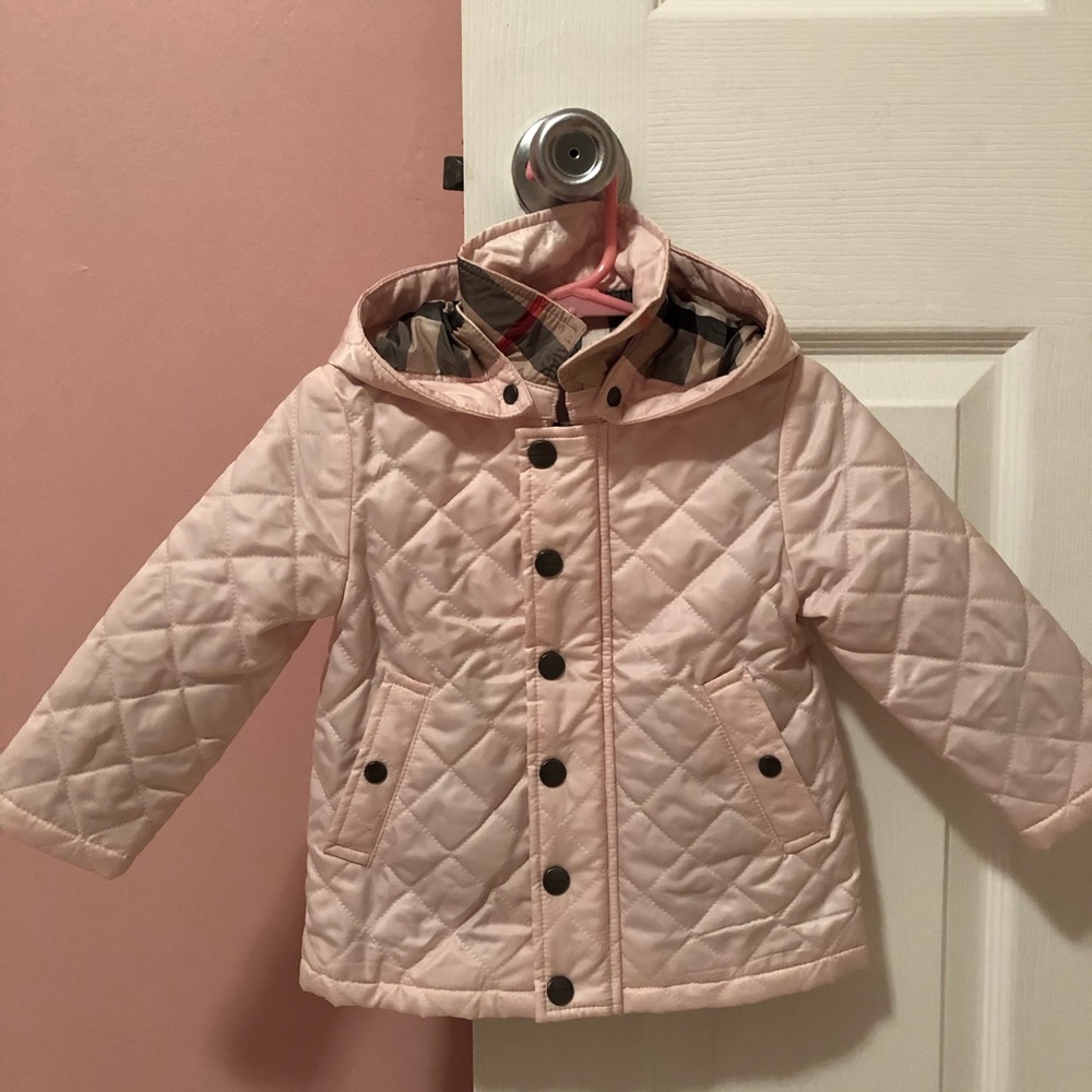 Burberry light pink jacket. Size 18 months.